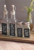 Olie, Azijn, Zout & Peper Set, Ophalen of Verzenden, Zo goed als nieuw