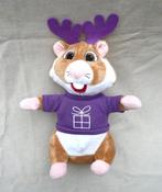 kerstmis Hamster met gewei  in paarse trui Albert Heijn., Kinderen en Baby's, Speelgoed | Knuffels en Pluche, Ophalen of Verzenden