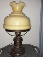 Lamp electrisch, petroleumlamp model, Ophalen, Gebruikt, Glas, 50 tot 75 cm