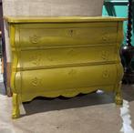 Brocante ladekast - buikkast - mosterdgroen, Ophalen, 50 tot 100 cm, Zo goed als nieuw, Minder dan 100 cm