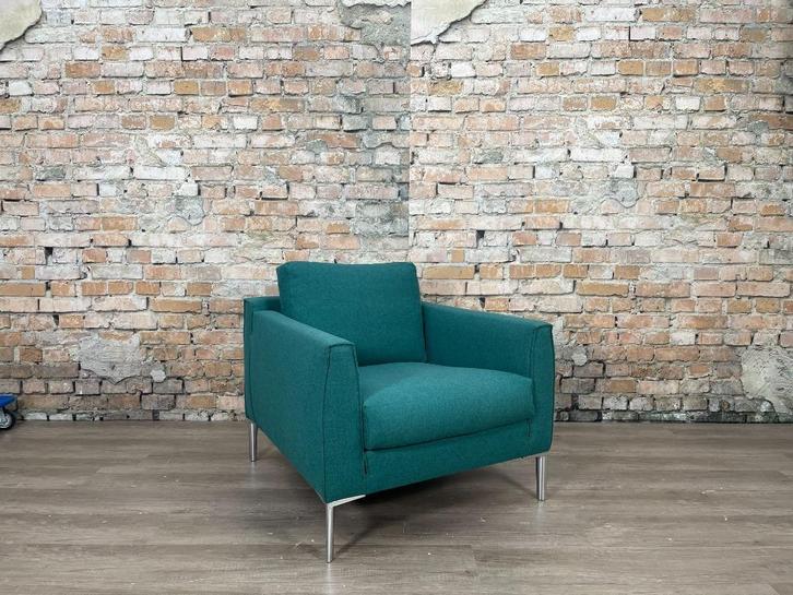 Design On Stock Heelz groen bij TheReSales, Huis en Inrichting, Fauteuils, Zo goed als nieuw, Metaal, Stof, 75 tot 100 cm, 75 tot 100 cm