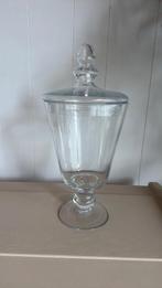 glazen stolp, pot op voet met deksel,vaas, Ophalen of Verzenden, Zo goed als nieuw