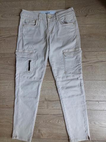 Jeans L.88cm GOLDGARN W27(XS) denim skinny beige 2xGedragen  beschikbaar voor biedingen