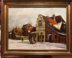 Figuren bij een slee in de winter, Ophalen of Verzenden