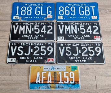 Kentekenplaten nummerplaten nummerborden Michigan USA beschikbaar voor biedingen