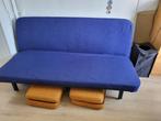 NYHAMN opklapbaar bed + matras + blauwe hoes, Huis en Inrichting, Slaapkamer | Slaapbanken, Ophalen, Blauw, Tweepersoons, Zo goed als nieuw