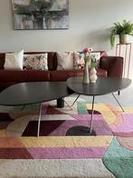 Leolux notenhouten salontafels, Ophalen, 50 tot 100 cm, Design, Rond
