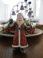 Kerstman met bellen en sterretjes boog H16 cm steen, Diversen, Kerst, Ophalen of Verzenden, Zo goed als nieuw