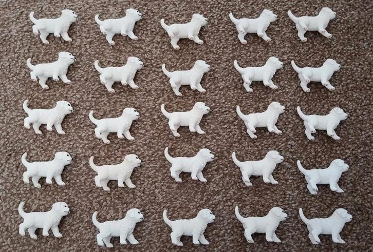 Schleich 25x golden retriever puppy, Verzamelen, Dierenverzamelingen, Zo goed als nieuw, Beeldje of Figuurtje, Hond of Kat, Ophalen of Verzenden