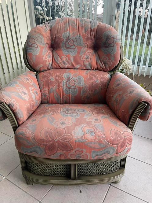Schitterende fauteuil net webbing, Huis en Inrichting, Fauteuils, Gebruikt, Ophalen
