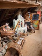 Oude rieten kinderwagen brocante wagen, Ophalen of Verzenden