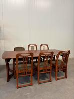 Schuitema Jugendstil Eettafel met 6 Stoelen, Ophalen