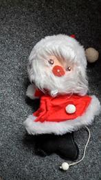 Oud retro kerstman muziekdoosje wind up kerst knuffel., Ophalen of Verzenden