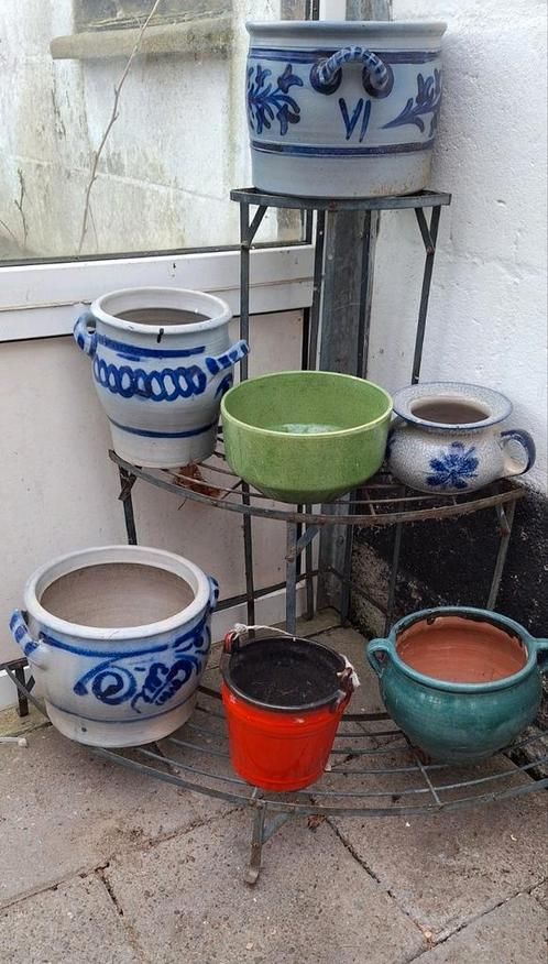 Vintage bloempotten, Antiek en Kunst, Antiek | Emaille, Ophalen