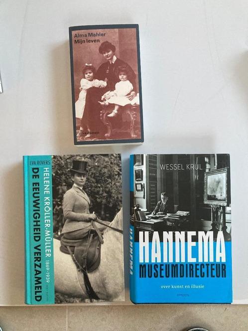 3 biografieën ,over Hannema, Alma Mahler en H Kroller-Muller, Boeken, Biografieën, Zo goed als nieuw, Kunst en Cultuur, Ophalen of Verzenden