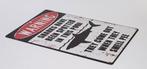 Warning sharks in the pool reclamebord van metaal wandbord, Info@deconoord.nl, Deco Noord, Nieuw, Ophalen of Verzenden