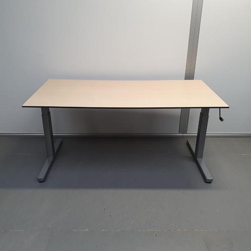 Ahrend slingerbureau - 160x80 cm werkplek zwengelbureau, Huis en Inrichting, Bureaus, Gebruikt, Bureau, In hoogte verstelbaar