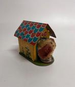 Vintage blikken speelgoed 1950 Japan opwindbaar hond hok, Antiek en Kunst, Antiek | Speelgoed, Ophalen of Verzenden