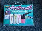 Nieuwe Airbrush Textiel-color-set plus gratis doos gebruikt, Hobby en Vrije tijd, Schilderen, Ophalen of Verzenden, Zo goed als nieuw