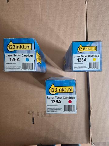 123inkt 126A Toner Cartridges - Set van 3 beschikbaar voor biedingen