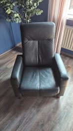 Lederen fauteuil - gratis af te halen, Ophalen, Gebruikt, Zwart, Leer