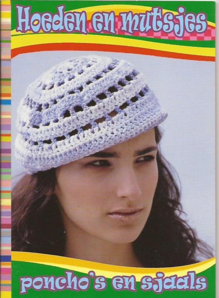 Hoeden en mutsjes, poncho's en sjaals, Hobby en Vrije tijd, Breien en Haken, Zo goed als nieuw, Breien of Haken, Patroon of Boek