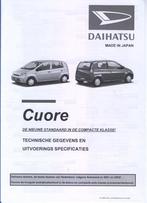 Technische gegevens Daihatsu Cuore, april 2003, Ophalen of Verzenden, Nieuw, Overige merken