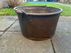 Oude kopere ketel, Tuin en Terras, Bloembakken en Plantenbakken, Ophalen, Minder dan 30 cm, Rond, Zo goed als nieuw