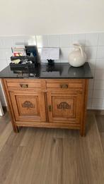 Mooi antiek kastje met graniet blad, Ophalen, Gebruikt, 25 tot 50 cm, 50 tot 100 cm