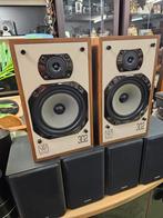 2 speakers van  Wharfedale 302 Toppers!!, Ophalen of Verzenden, Front, Rear of Stereo speakers, Overige merken