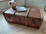 Brocante hutkoffer/ reiskoffer met houten beslag, Huis en Inrichting, Ophalen, Overige materialen, Gebruikt, 50 tot 100 cm