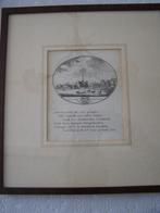 Antieke gravure van Amstelveen rond 1795 met tekst ingelijst, Antiek en Kunst, Kunst | Etsen en Gravures, Ophalen of Verzenden