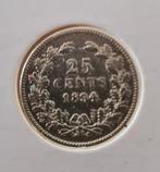 Nederland 25 cent 1894 Wilhelmina zilver, Verzenden, Zilver, 25 cent, Koningin Wilhelmina