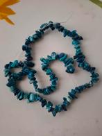 Streng natuursteen kralen chips edelsteen blauw turquoise, Ophalen of Verzenden, Nieuw, Kraal