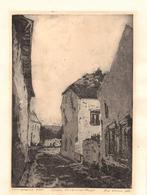 Ets aquatint Eijsden, St. Christinastraatje, Antiek en Kunst, Kunst | Etsen en Gravures, Ophalen of Verzenden