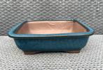 Bonsai schaal blauw geglazuurd aardewerk 30,5x24,5x9,5, Tuin en Terras, Bloempotten, Ophalen of Verzenden, Zo goed als nieuw, Aardewerk