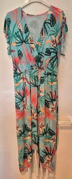 zomer jurk vrolijke print blauw korte roussel mouw maat 44, Made in Italy, Blauw, Maat 42/44 (L), Ophalen of Verzenden