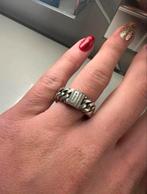 Zilveren ring buddha to buddha chain, Sieraden, Tassen en Uiterlijk, Ringen, Ophalen of Verzenden, Zo goed als nieuw, 18 tot 19