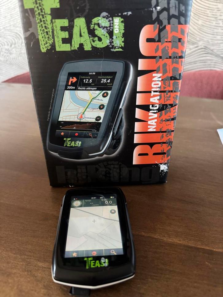 Teasi one Fietscomputer - GPS Navigatie, Fietsen en Brommers, Fietsaccessoires | Fietscomputers, Gebruikt, GPS, Ophalen of Verzenden