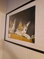 Katten poezen schilderij, Ophalen of Verzenden, Schilderij, 75 cm of meer
