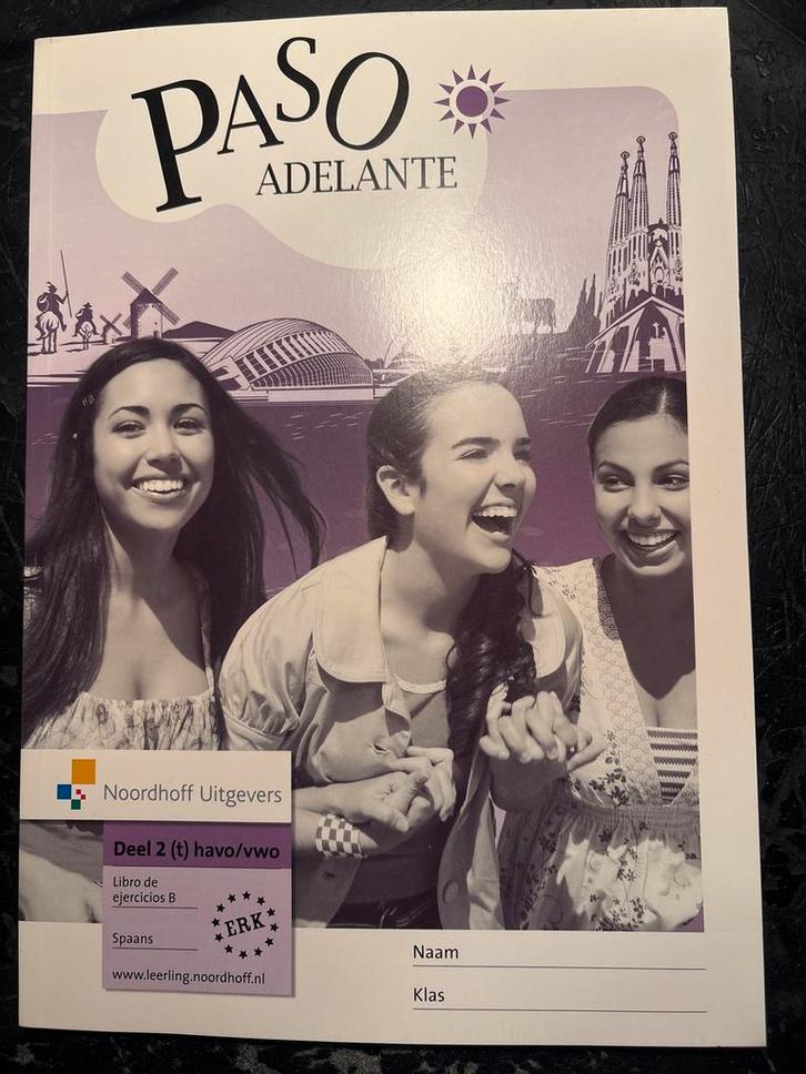 Paso Adelante Deel 2 (t) havo/vwo - Spaans boek B, Boeken, Studieboeken en Cursussen, Zo goed als nieuw, Alpha, Ophalen of Verzenden