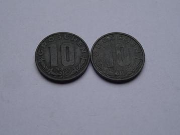 Oostenrijk 10 Groschen Zink  1948 - 1949