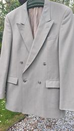Mooi grijsbeige/taupe Colbert jas, mt M extra lang/ 49 (48+), Kleding | Heren, Ophalen of Verzenden, Gedragen