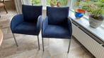 2 blauwe stoelen, Huis en Inrichting, Stoelen, Blauw, Twee, Gebruikt, Ophalen of Verzenden