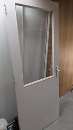 Binnendeur met glas, 202x83cm, Doe-het-zelf en Verbouw, Deuren en Horren, Ophalen, Gebruikt, Binnendeur, Glas