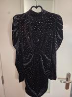 Zwarte Loavies velvet jurk met strass - Maat M, Kleding | Dames, Jumpsuits, Maat 38/40 (M), Zwart, Ophalen of Verzenden, Loavies