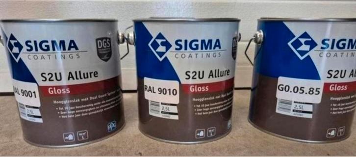 Sigma lakverf, primer, muurverfen en spuitlakken, Hobby en Vrije tijd, Schilderen, Nieuw, Ophalen of Verzenden