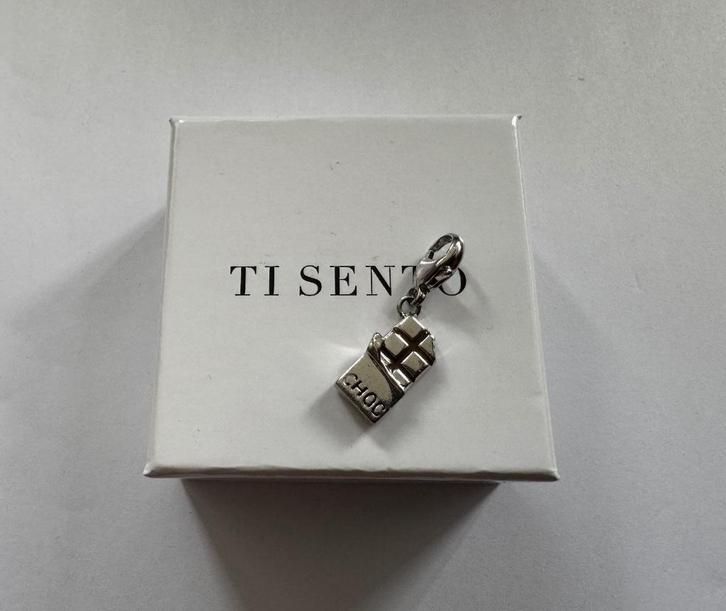 Ti Sento bedel chocoladereep, Sieraden, Tassen en Uiterlijk, Bedels, Zo goed als nieuw, Overige merken, Zilver, 1 bedel, Verzenden