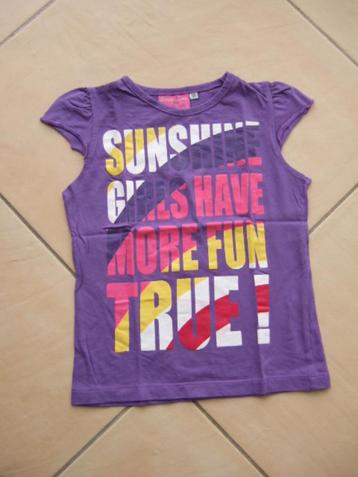 (110) Paars shirt "Sunshine" van Europe Kids beschikbaar voor biedingen