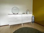 witte ladenkast op poten, Huis en Inrichting, Kasten | Ladekasten, Ophalen, 100 tot 150 cm, Modern wit, Zo goed als nieuw